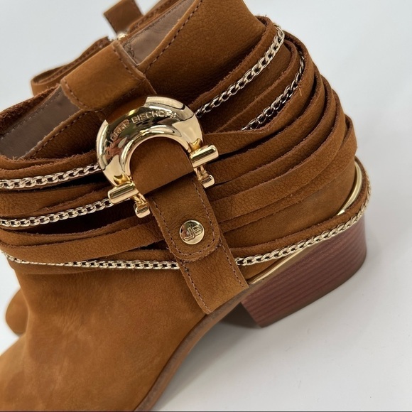 JORGE Boschoff brown ankle boots with chains size 9 - Picture 7 of 11